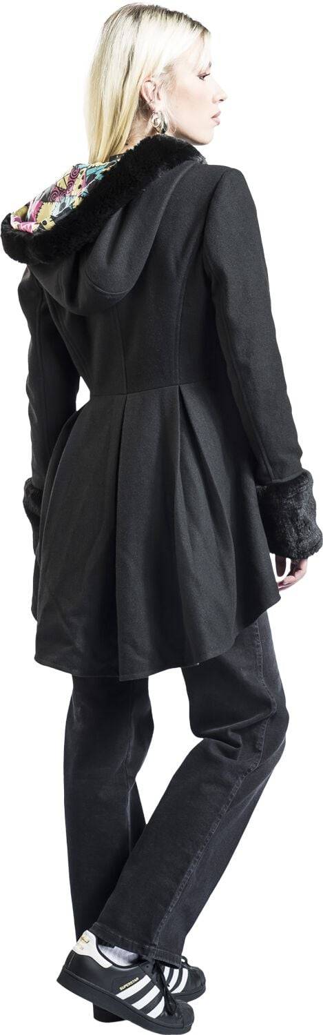 EMP "Sally" Kurzmantel Schwarz Von The Nightmare Before Christmas