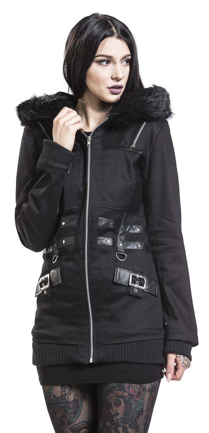 EMP "Sara Jacket" Übergangsjacke Schwarz Von Heartless
