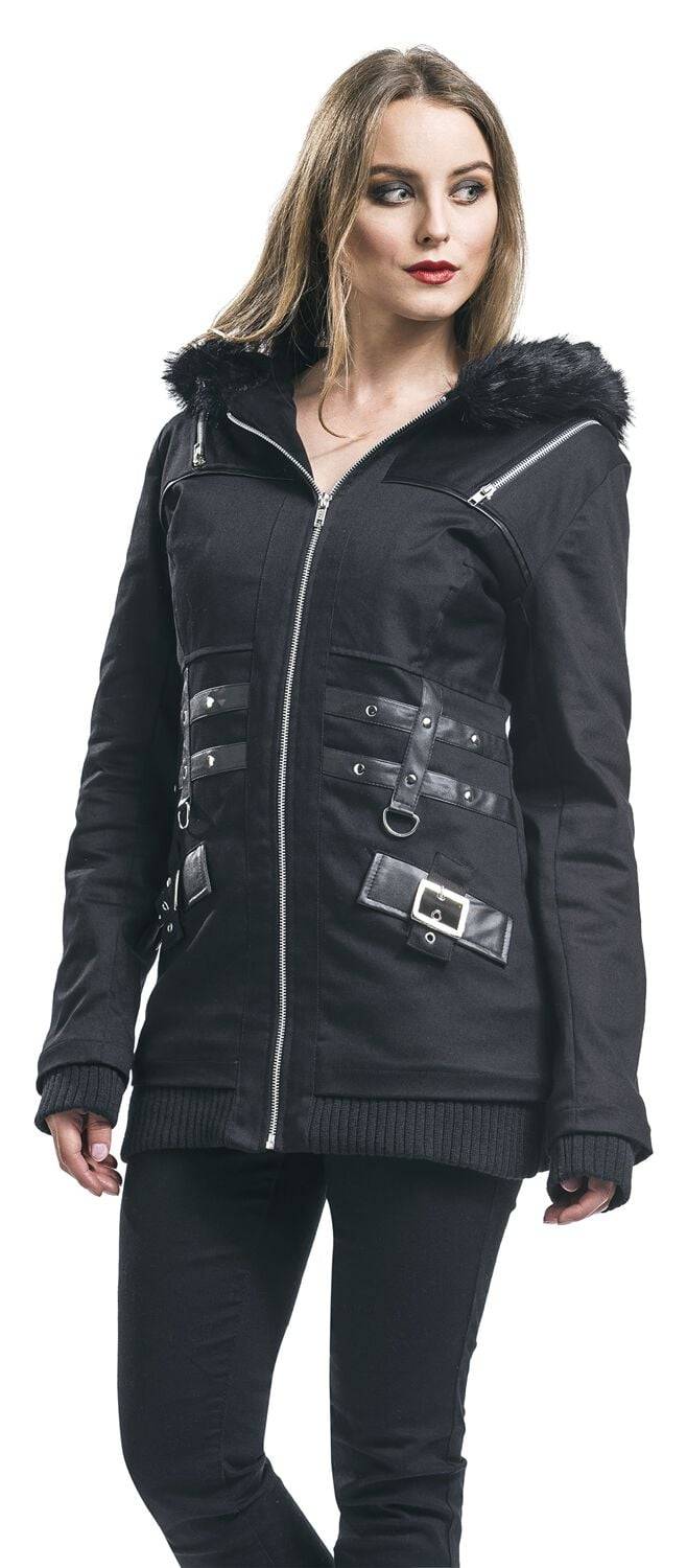 EMP "Sara Jacket" Übergangsjacke Schwarz Von Heartless