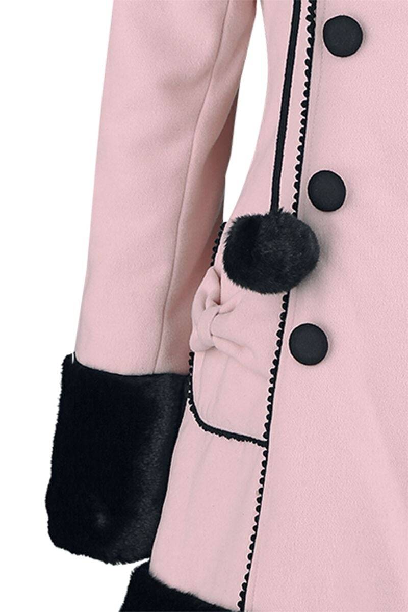 EMP "Sarah Jane Coat" Wintermantel Rosa Von Hell Bunny