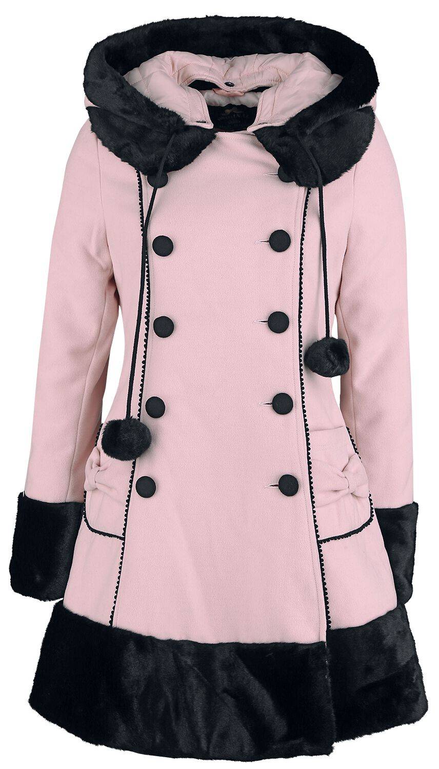 EMP "Sarah Jane Coat" Wintermantel rosa von Hell Bunny