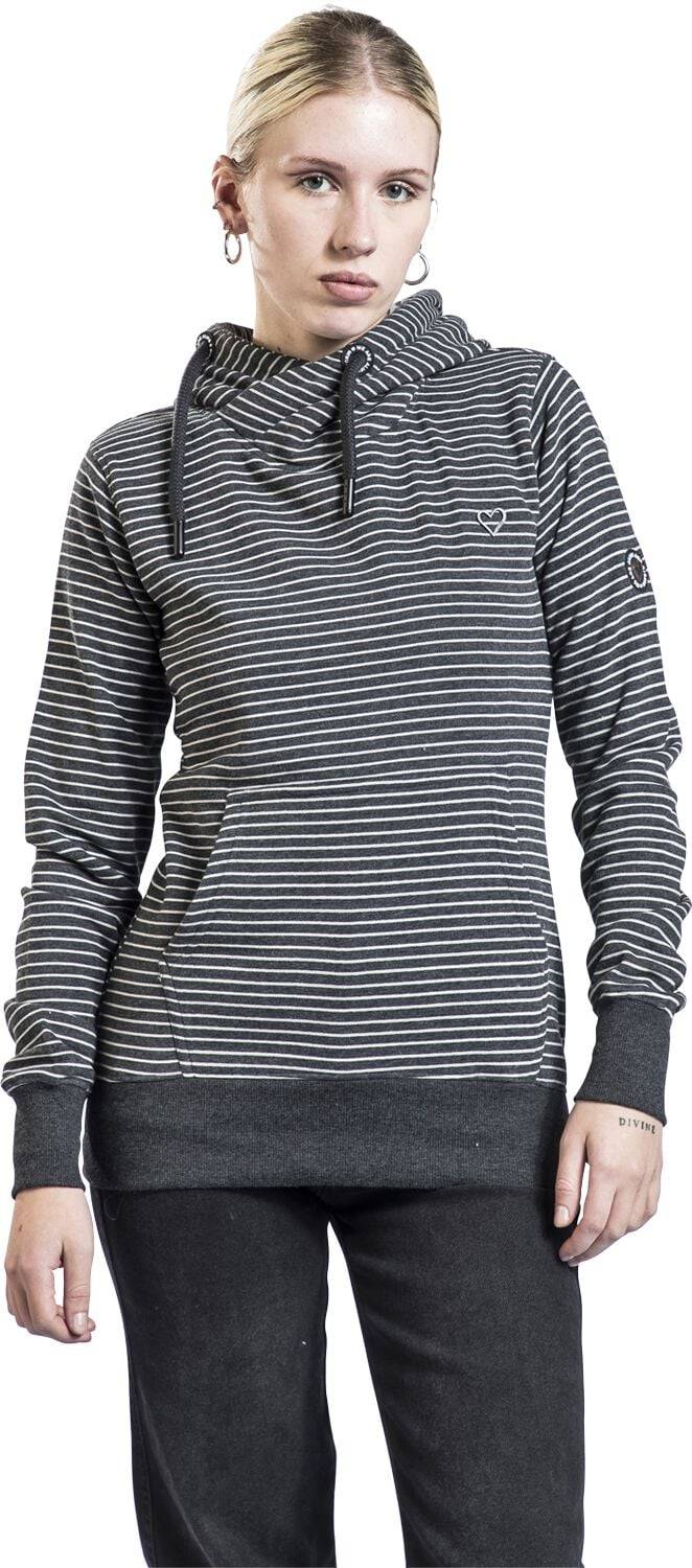 EMP "SarahAK Z Hoodie" Kapuzenpullover Schwarz/weiß Von Alife And Kickin