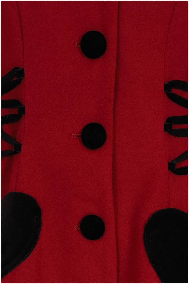 EMP "Scarlett Coat" Mantel Rot/schwarz Von Hell Bunny