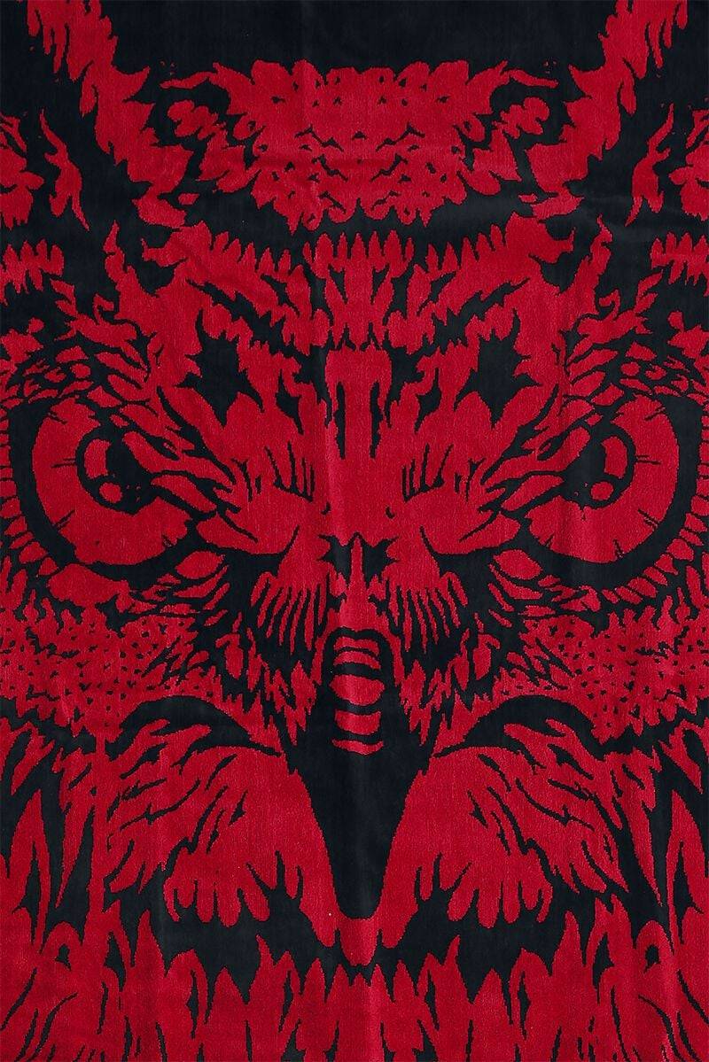 EMP "Scary Ram - Handtuch" Badetuch Schwarz/rot Von RED By EMP