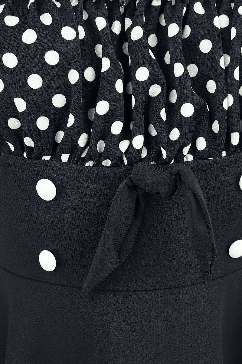 EMP "Schulterfreies Swing-Kleid" Mittellanges Kleid Schwarz/weiß Von Belsira