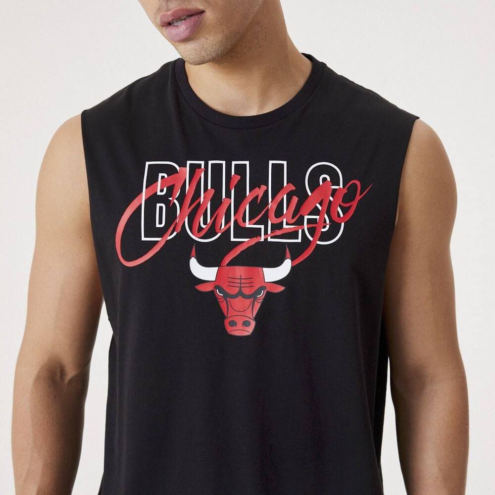 EMP "Script Sleeveless Tee - Chicago Bulls" Tank-Top Schwarz Von New Era - NBA