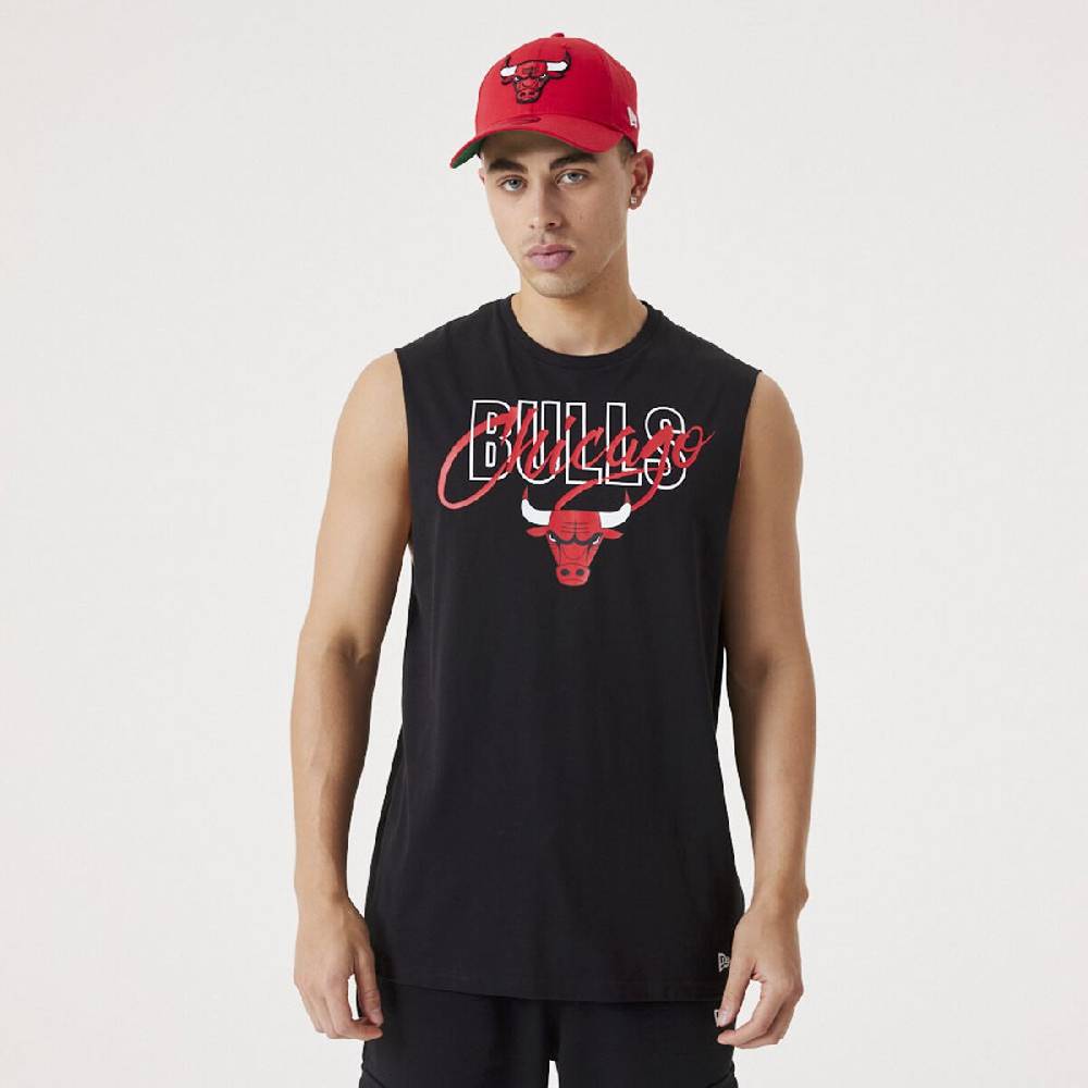 EMP "Script Sleeveless Tee - Chicago Bulls" Tank-Top schwarz von New Era - NBA