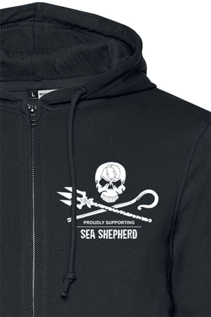 EMP "Sea Shepherd Cooperation - For The Oceans" Kapuzenjacke Schwarz Von Heaven Shall Burn