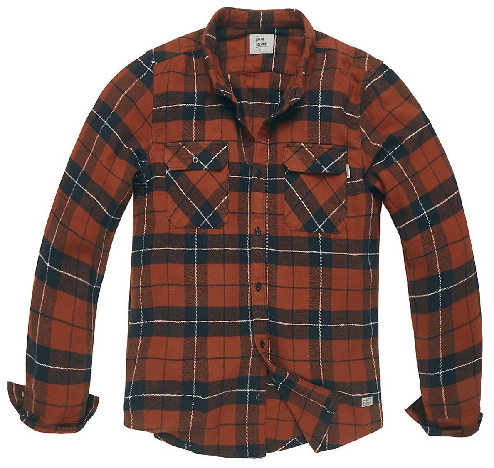 EMP "Sem Flannel Shirt" Flanellhemd orange von Vintage Industries