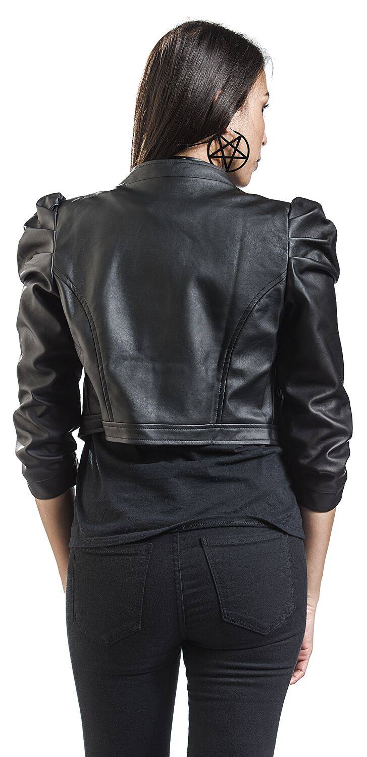 EMP "Serena Jacket" Kunstlederjacke Schwarz Von H&R London