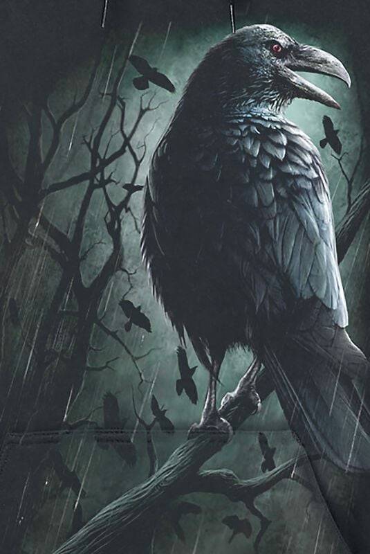 EMP "Shadow Raven" Kapuzenpullover Schwarz Von Spiral