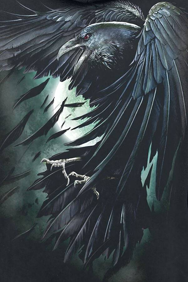 EMP "Shadow Raven" Kapuzenpullover Schwarz Von Spiral