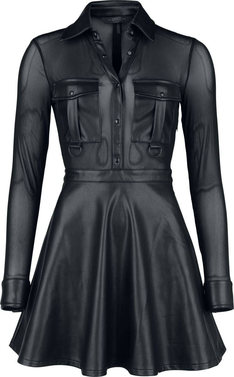 EMP "Shadowsinger Dress" Kurzes Kleid schwarz von KIHILIST by KILLSTAR