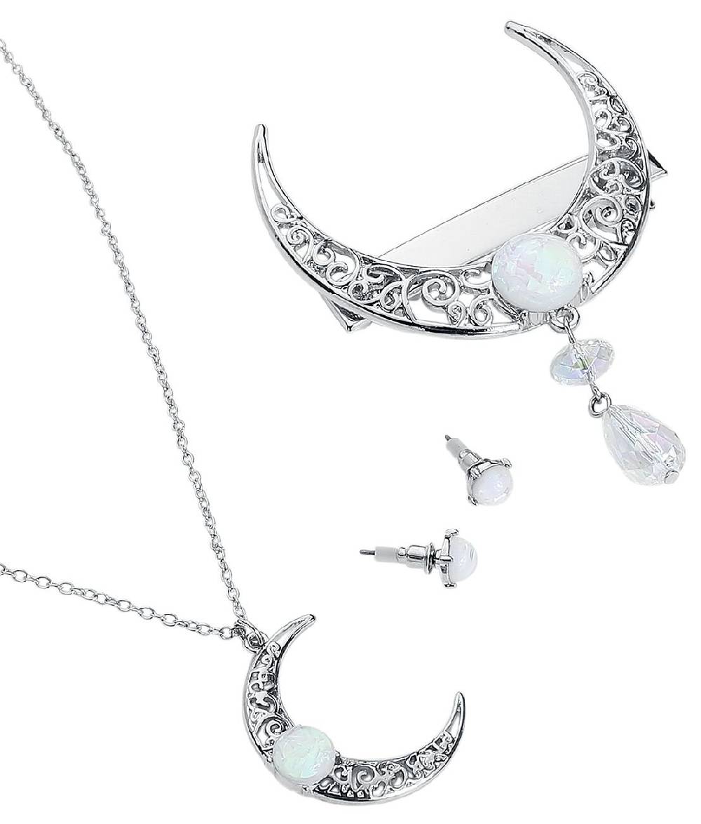 EMP "Shiny Moon" Haarspange Silberfarben Von Gothicana By EMP