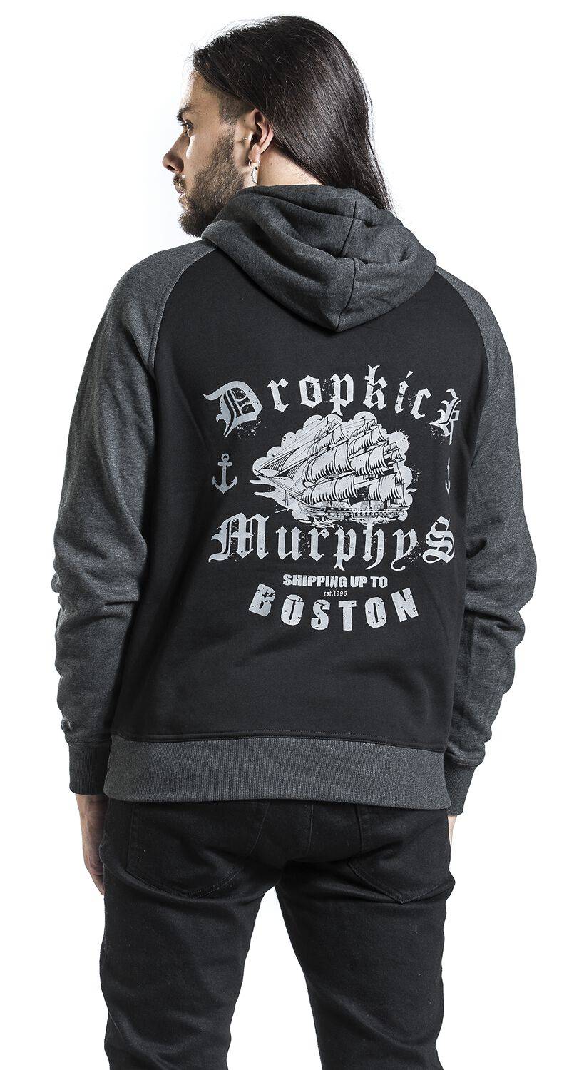 EMP "Shipping Up To Boston" Kapuzenpullover Schwarz/grau Von Dropkick Murphys