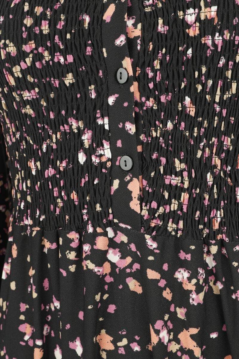 EMP "Shirred Bust Ditsy Floral Shirt Midi Dress" Mittellanges Kleid Multicolor Von QED London
