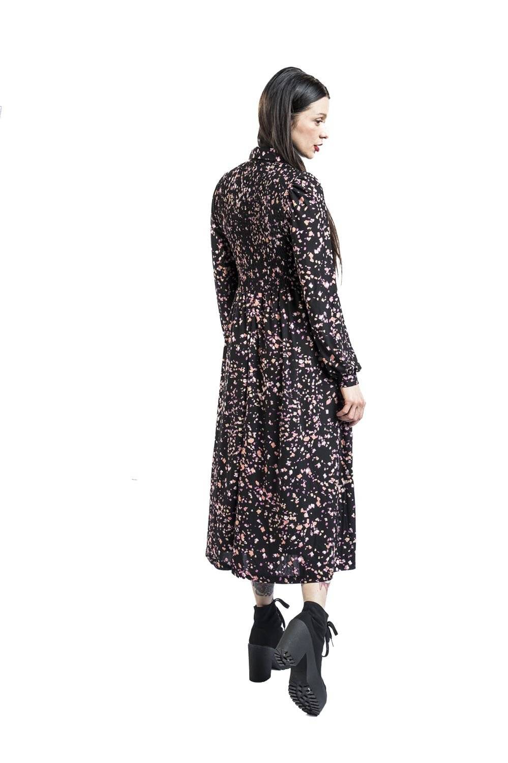 EMP "Shirred Bust Ditsy Floral Shirt Midi Dress" Mittellanges Kleid Multicolor Von QED London