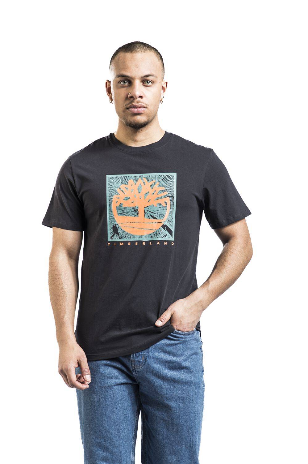 EMP "Short Sleeve Front Graphic Tee" T-Shirt Schwarz Von Timberland