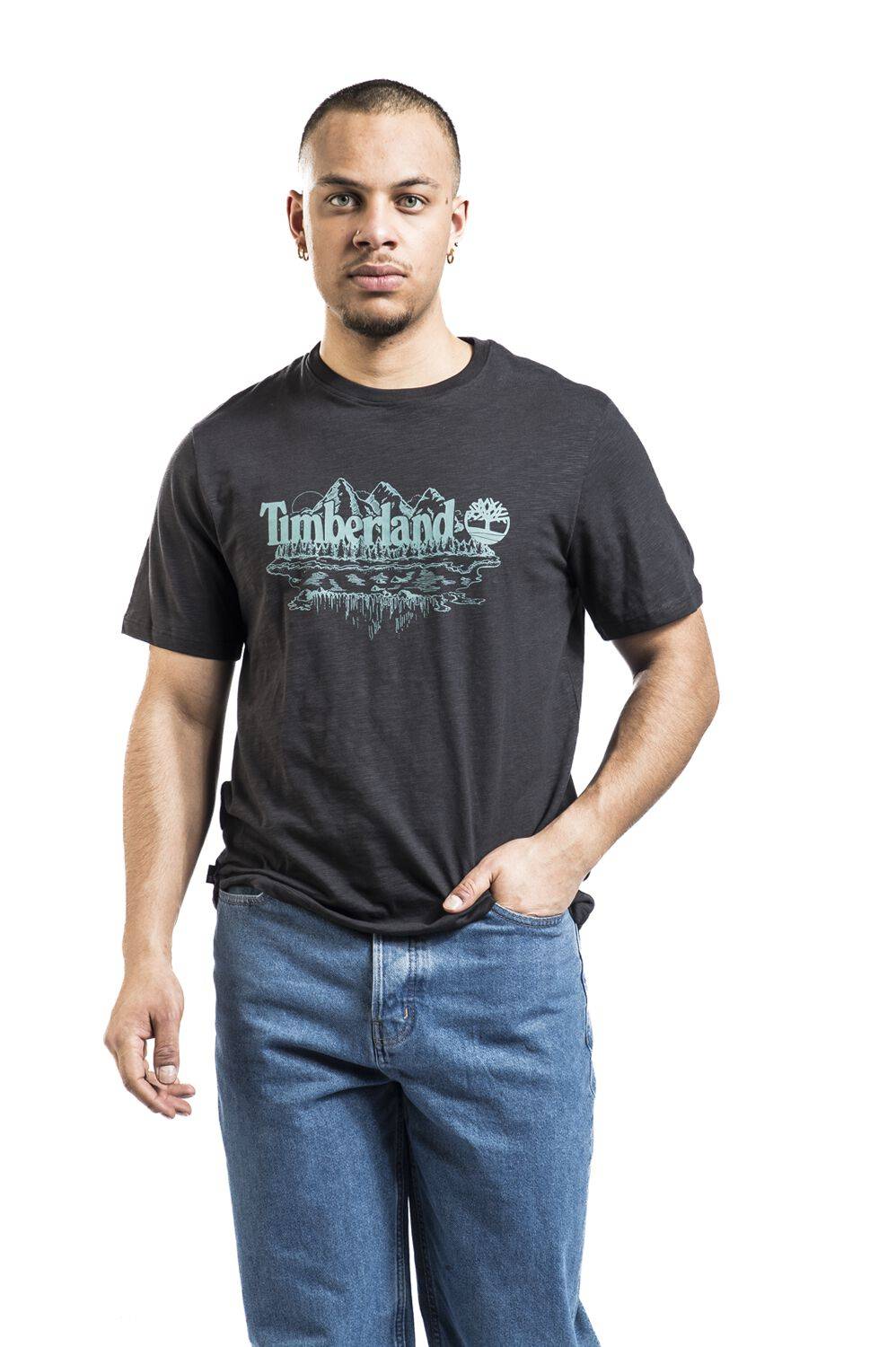 EMP "Short Sleeve Graphic Slub Tee" T-Shirt Schwarz Von Timberland