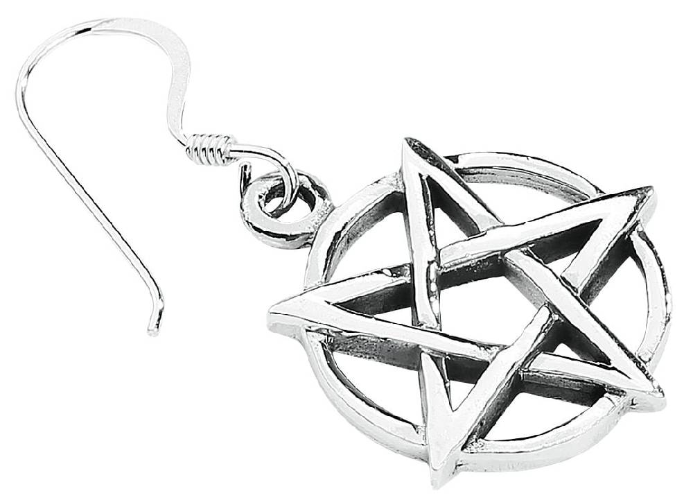 EMP "Silver Pentagram" Ohrring Von EtNox Magic And Mystic