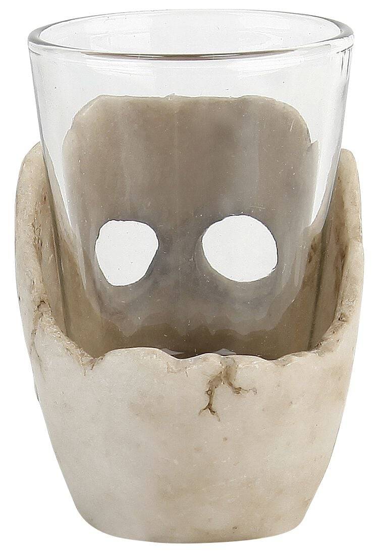 EMP "Six Shooter Skulls" Schnapsglas-Set Altweiß Von Nemesis Now