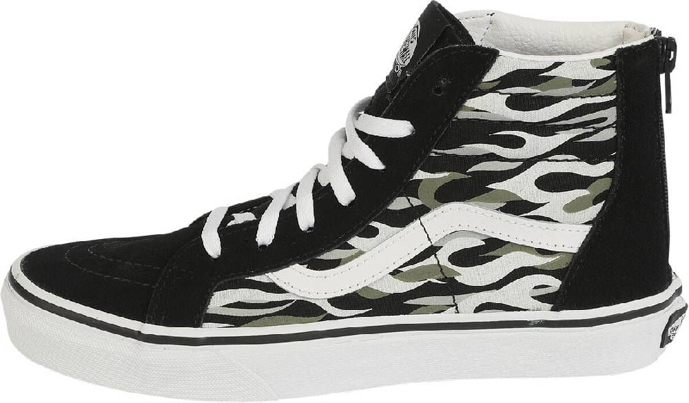 EMP "SK8-HI Zip Flame Camo" Kinder Sneaker Schwarz/grau Von Vans Kids