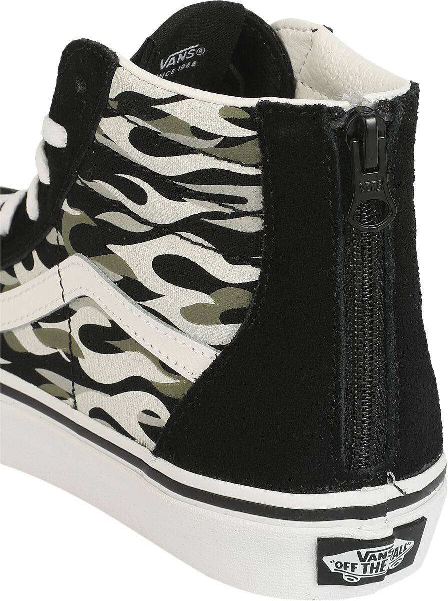 EMP "SK8-HI Zip Flame Camo" Kinder Sneaker Schwarz/grau Von Vans Kids