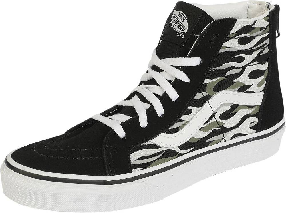 EMP "SK8-HI Zip Flame Camo" Kinder Sneaker schwarz/grau von Vans Kids