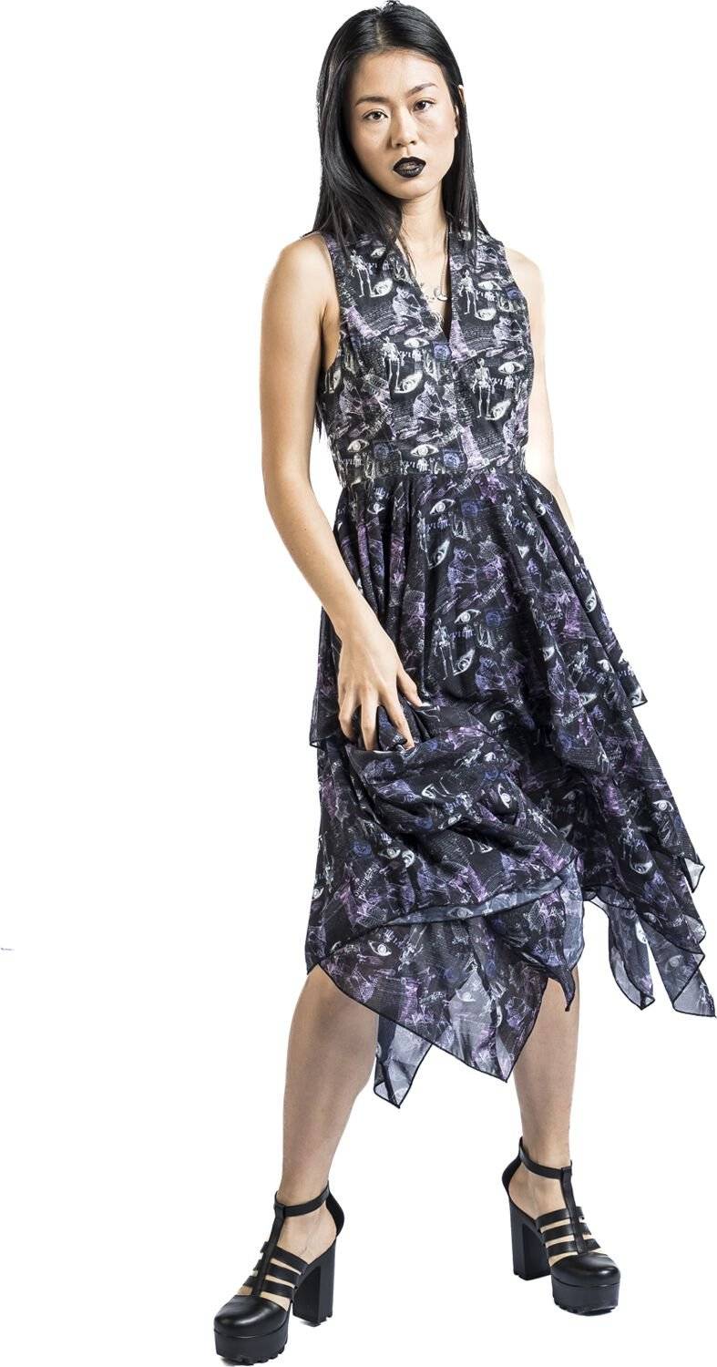 EMP "Skeleton Dress" Mittellanges Kleid Multicolor Von Coven United
