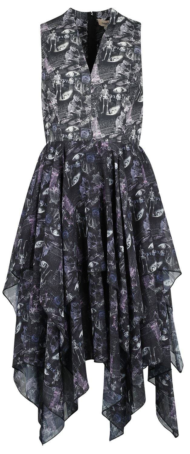 EMP "Skeleton Dress" Mittellanges Kleid multicolor von Coven United