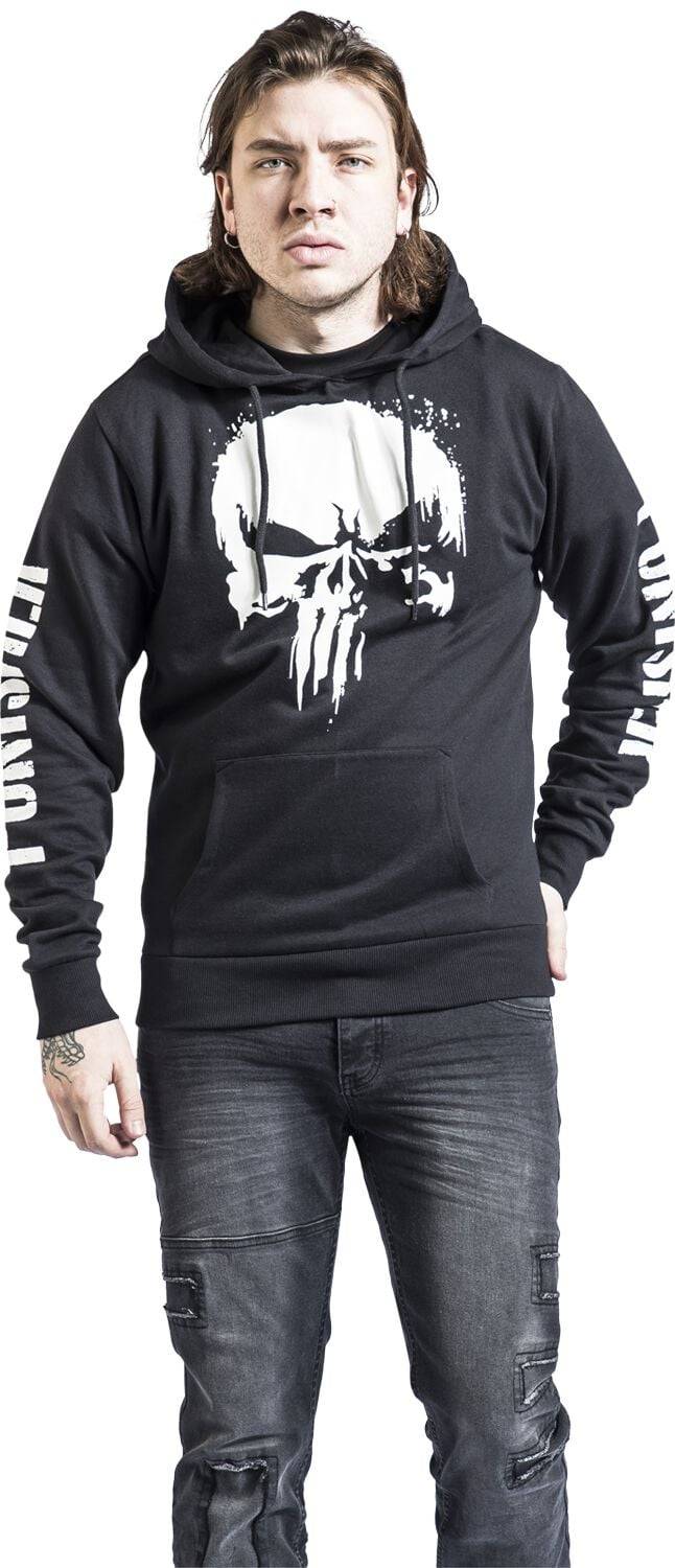 EMP "Skull - Glow In The Dark" Kapuzenpullover Schwarz Von The Punisher