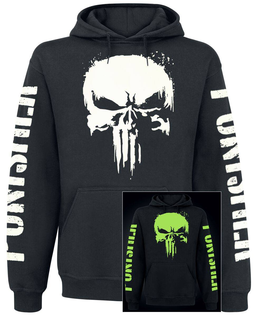 EMP "Skull - Glow In The Dark" Kapuzenpullover schwarz von The Punisher