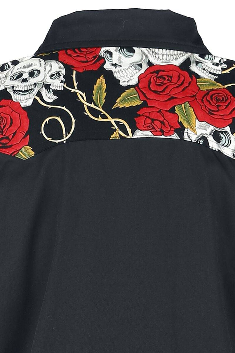 EMP "Skull Rose" Kurzarmhemd Schwarz Von Banned Alternative