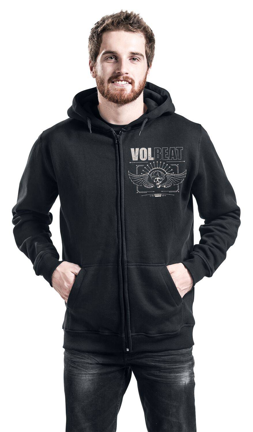 EMP "Skullwing - Rewind, Replay, Rebound" Kapuzenjacke Schwarz Von Volbeat