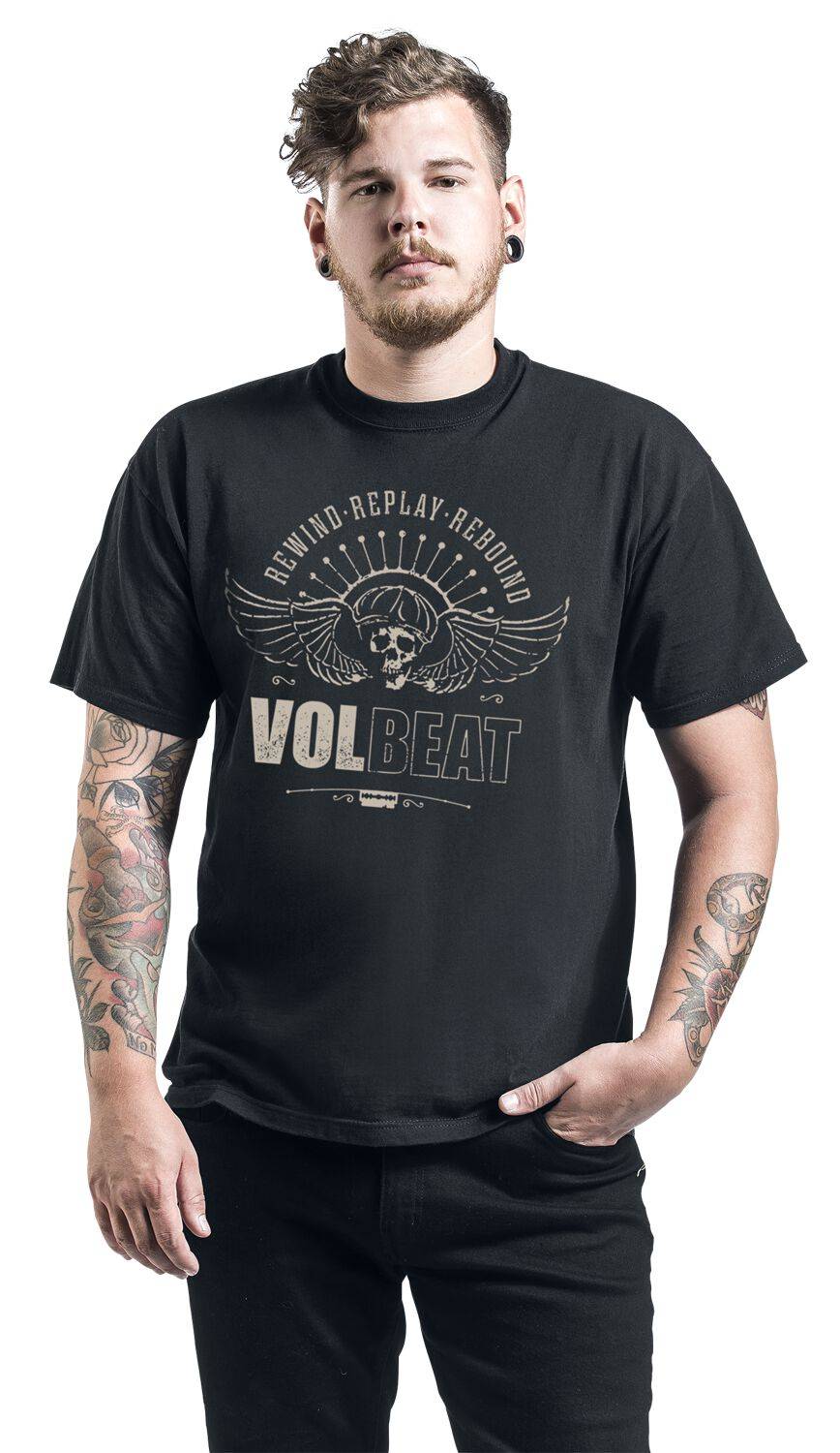 EMP "Skullwing - Rewind, Replay, Rebound" T-Shirt Schwarz Von Volbeat