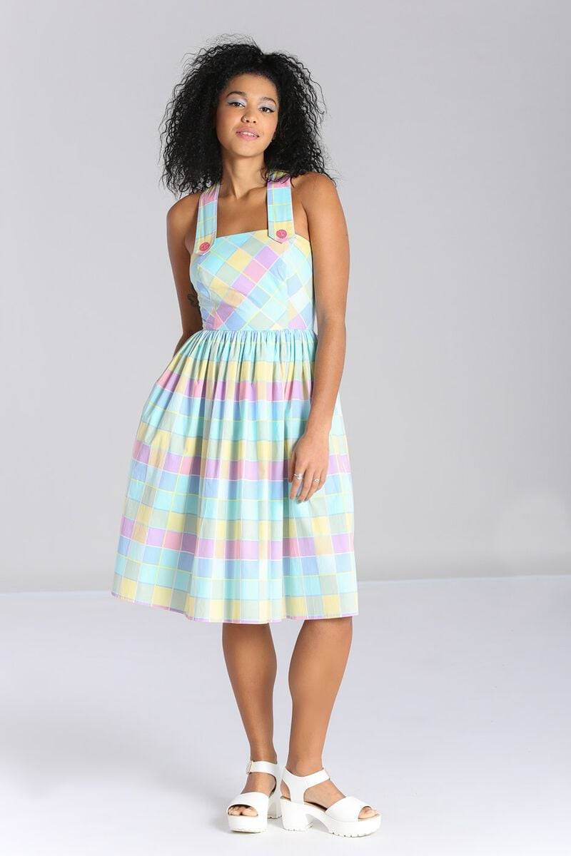EMP "Skye Midi Dress" Mittellanges Kleid Multicolor Von Hell Bunny