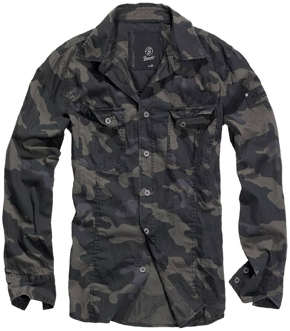 EMP "Slim Fit Shirt" Langarmhemd Darkcamo Von Brandit