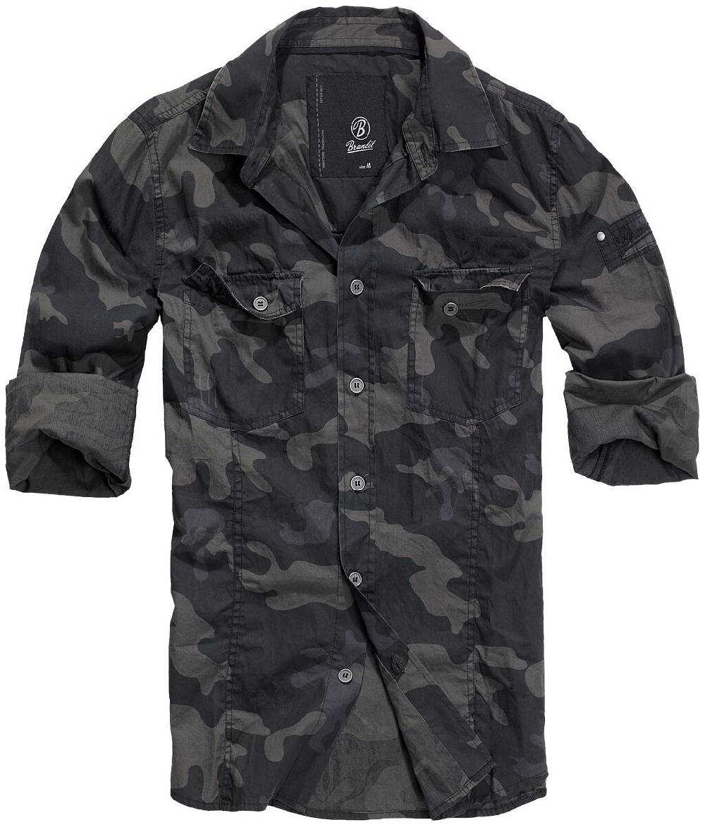 EMP "Slim Fit Shirt" Langarmhemd Darkcamo Von Brandit