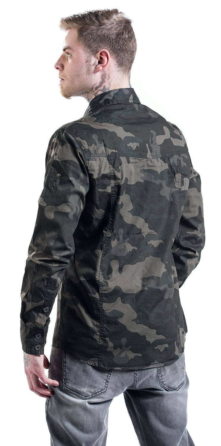EMP "Slim Fit Shirt" Langarmhemd Darkcamo Von Brandit