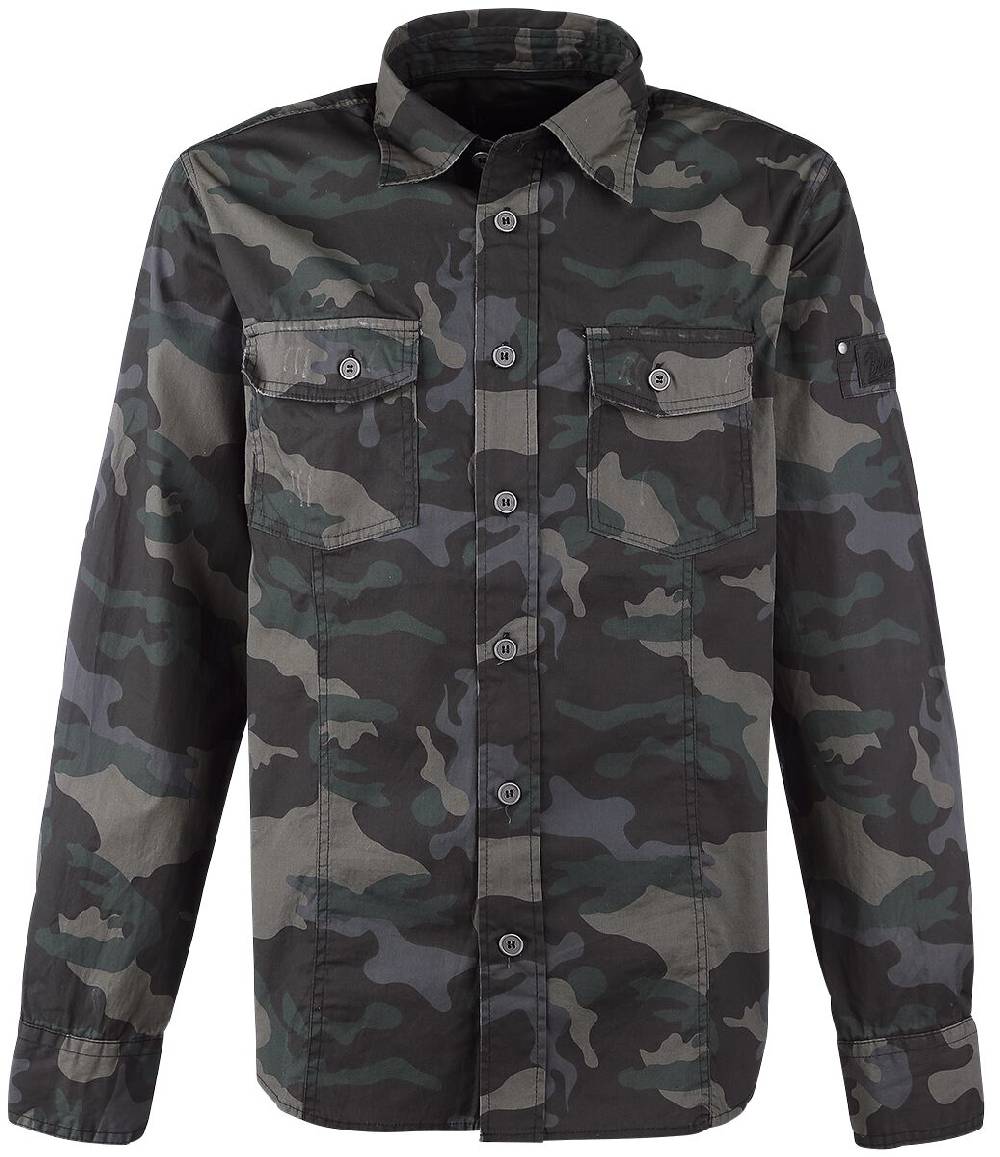 EMP "Slim Fit Shirt" Langarmhemd darkcamo von Brandit