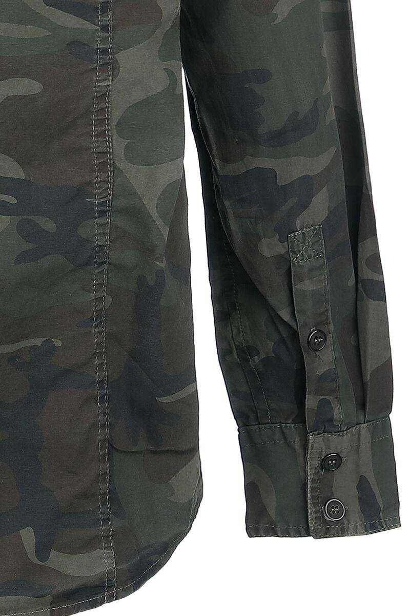 EMP "Slim Fit Shirt" Langarmhemd Woodland Von Brandit