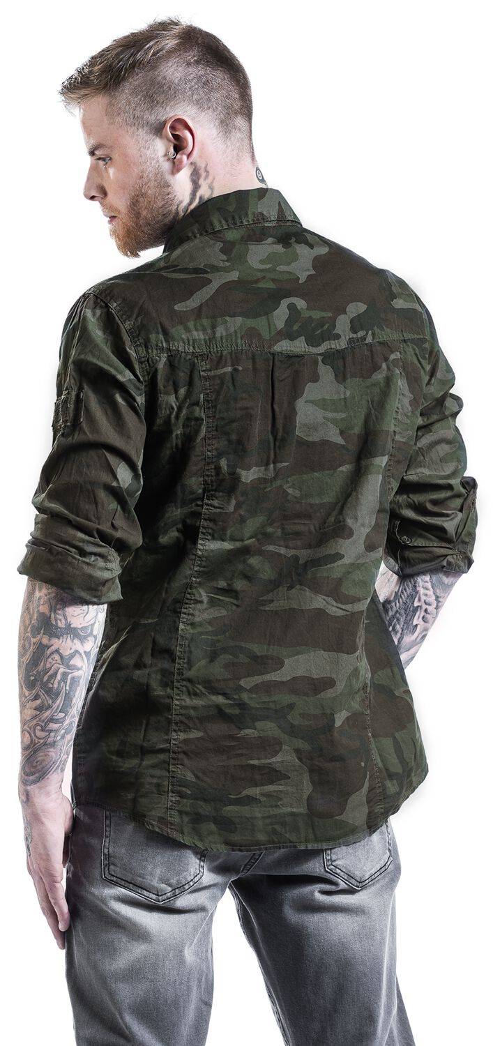 EMP "Slim Fit Shirt" Langarmhemd Woodland Von Brandit