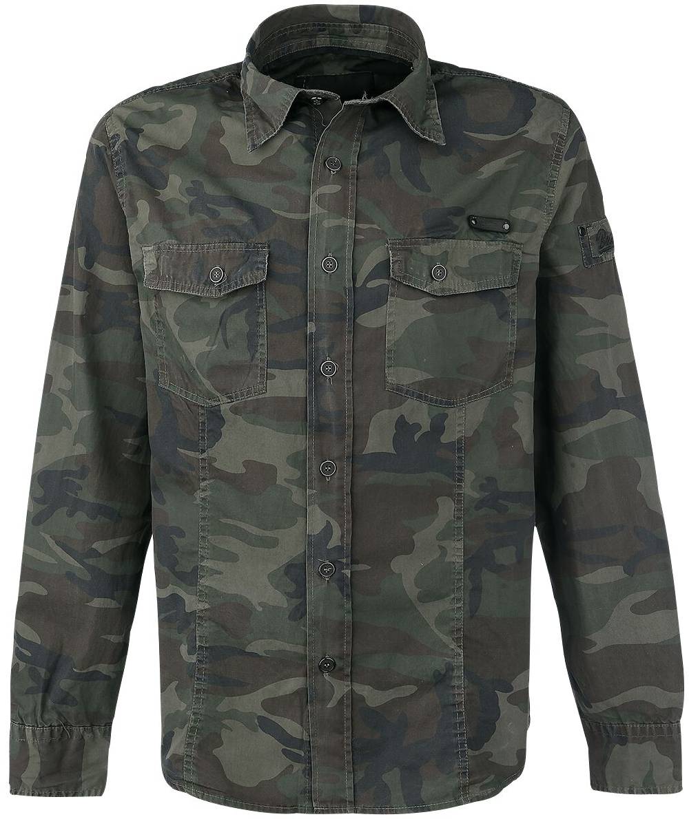 EMP "Slim Fit Shirt" Langarmhemd woodland von Brandit