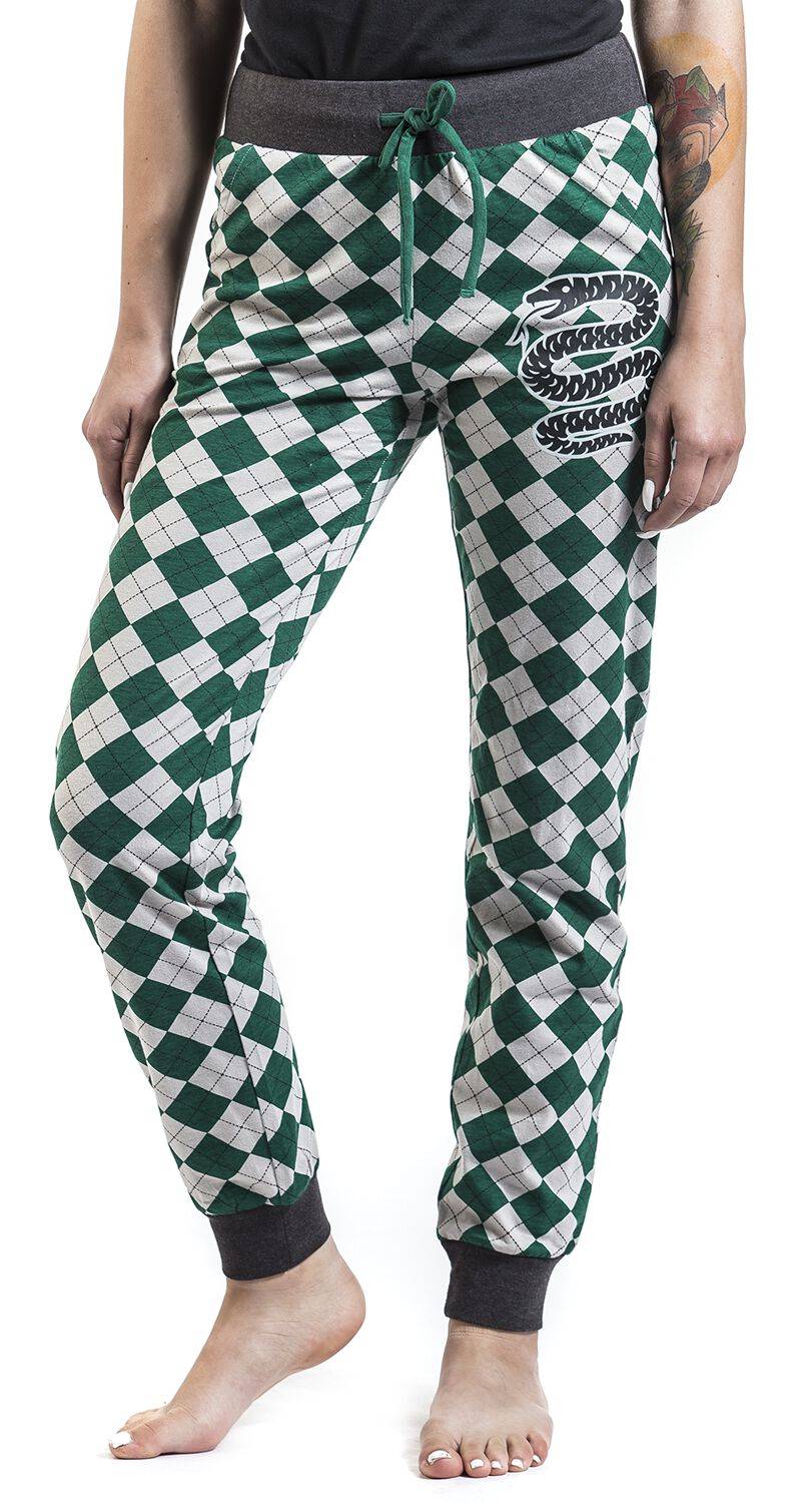 EMP "Slytherin" Pyjama-Hose Grün/grau Von Harry Potter