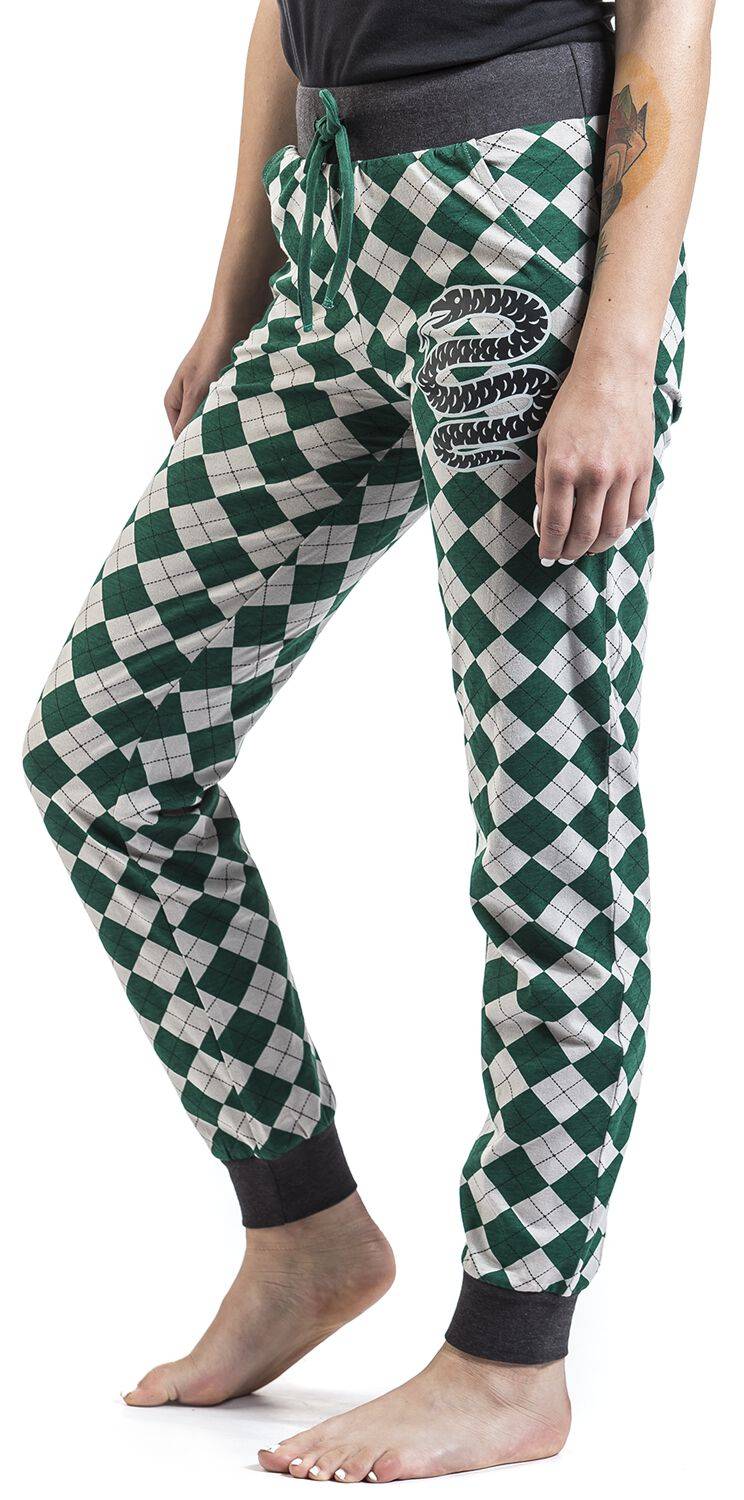 EMP "Slytherin" Pyjama-Hose Grün/grau Von Harry Potter