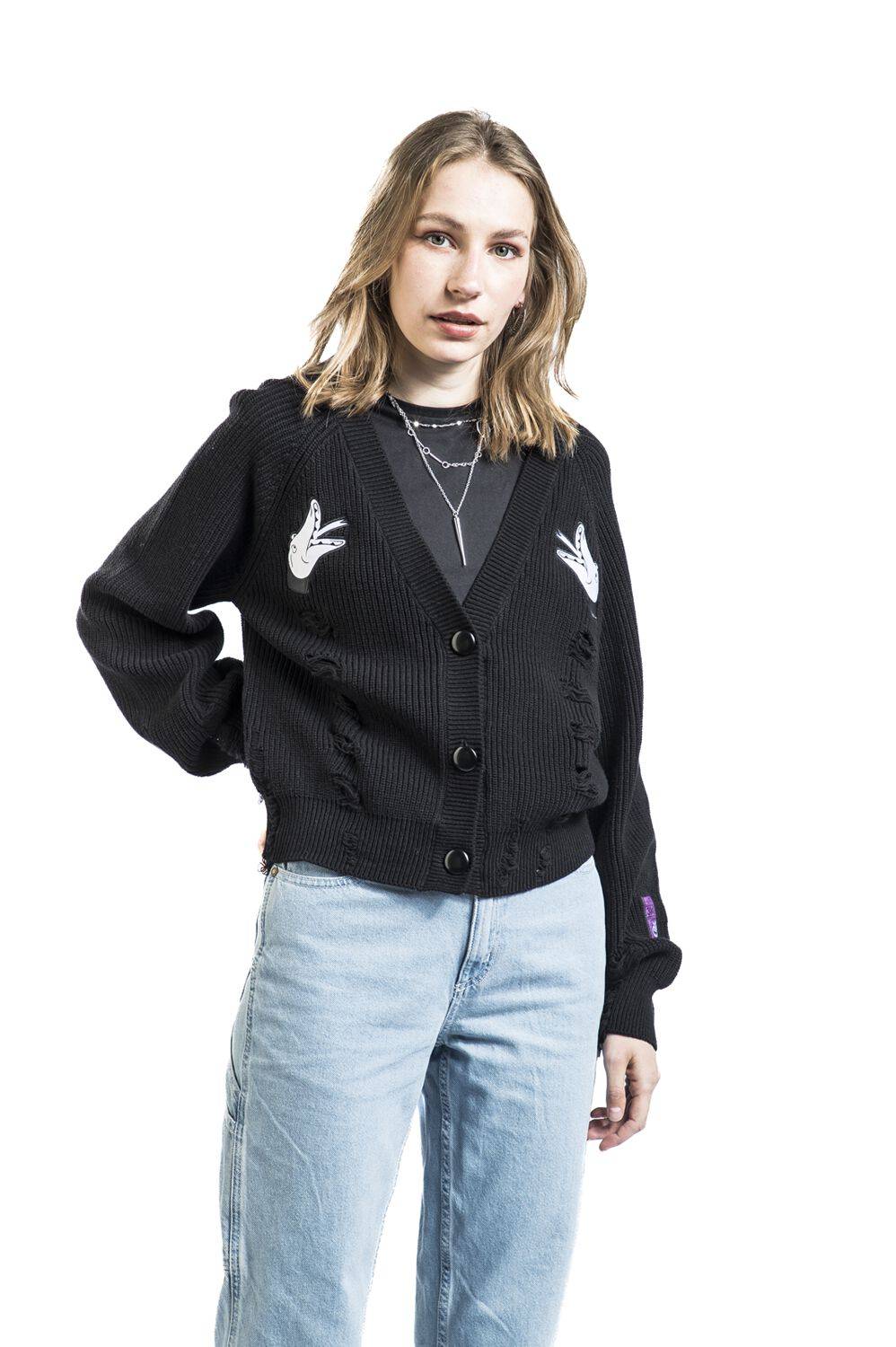 EMP "Snake" Cardigan Schwarz Von The Nightmare Before Christmas