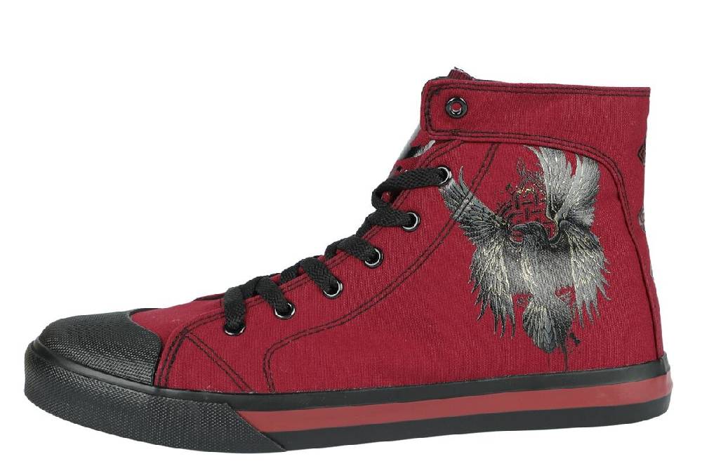 EMP Sneaker High Dunkelrot Von Black Premium By EMP