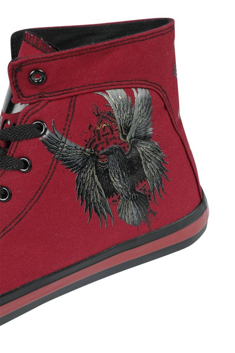 EMP Sneaker High Dunkelrot Von Black Premium By EMP