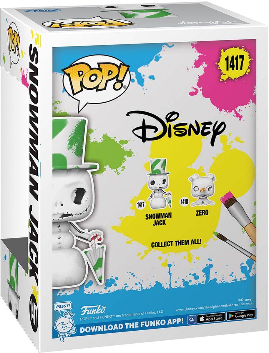 EMP "Snowman Jack (DIY) Vinyl Figur 1417" Funko Pop! Weiß Von The Nightmare Before Christmas