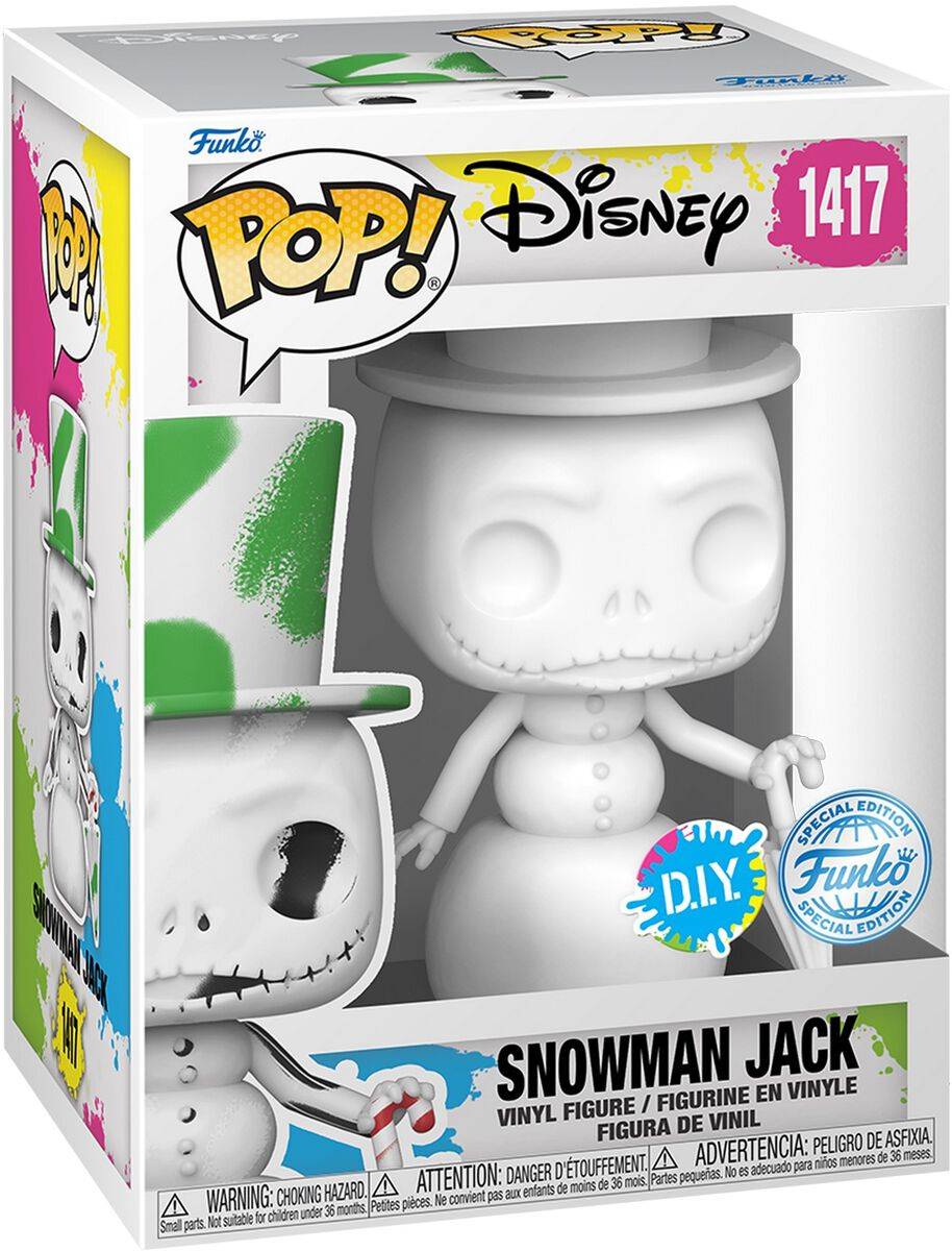 EMP "Snowman Jack (DIY) Vinyl Figur 1417" Funko Pop! weiß von The Nightmare Before Christmas